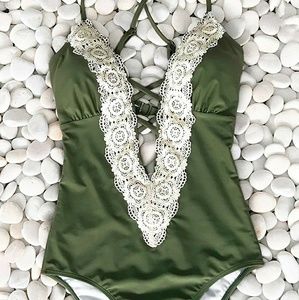 Vintage Lace Beach Swim Suit